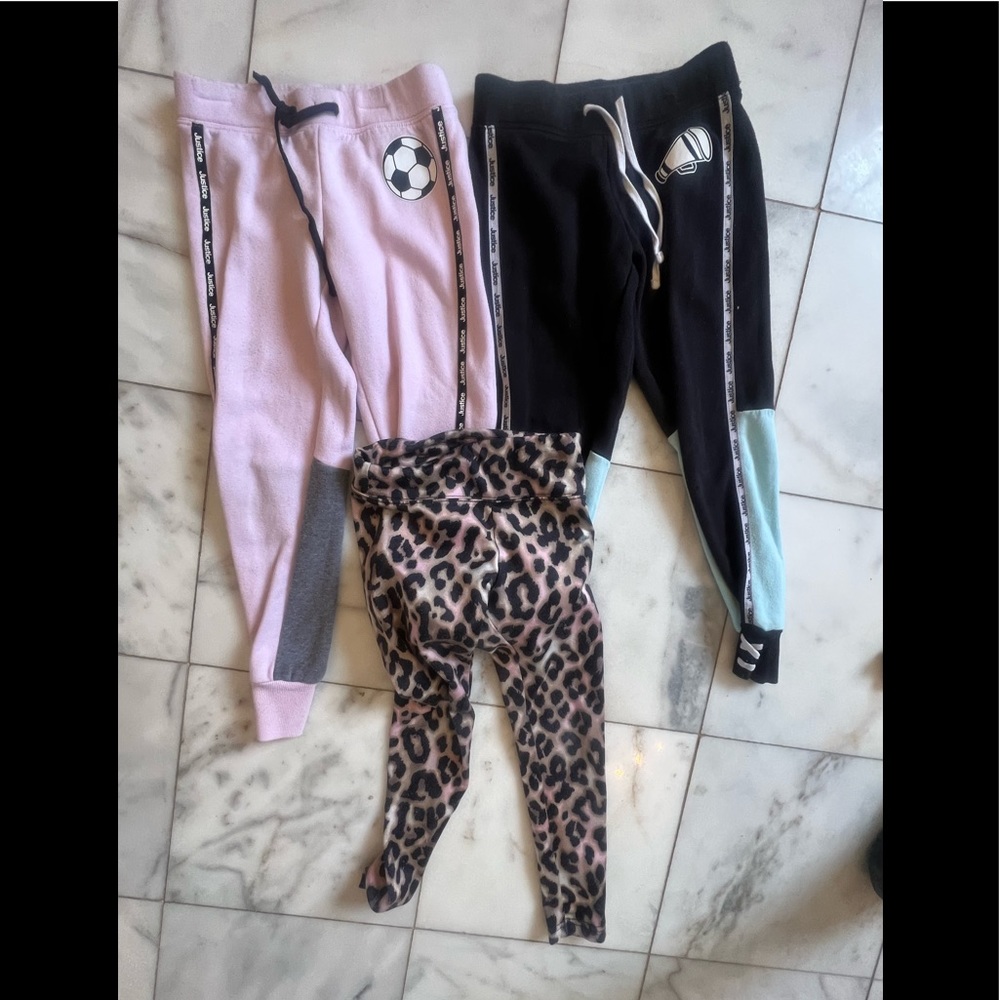 Girls 6/7 Justice Legging/Jogger bundle